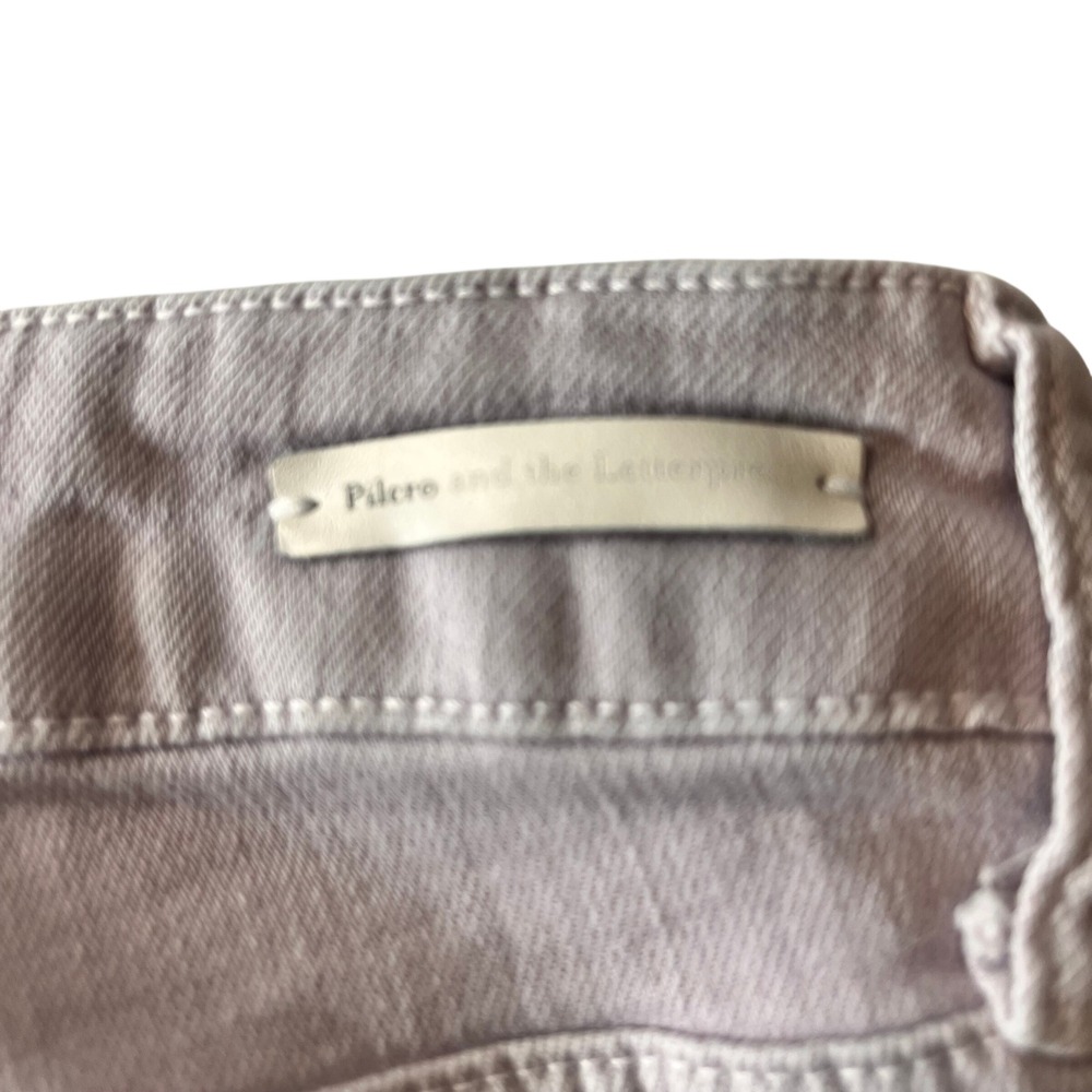 Pilcro and the Letterpress High-Rise Bootcut Jeans Lavender Purple Raw Hem 28 - Picture 3 of 6